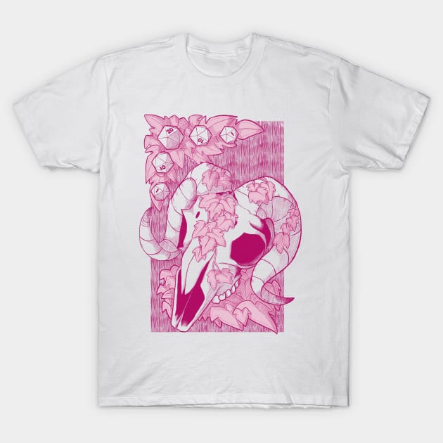 Ram Dice - Pink T-Shirt by DustbunnyStudios